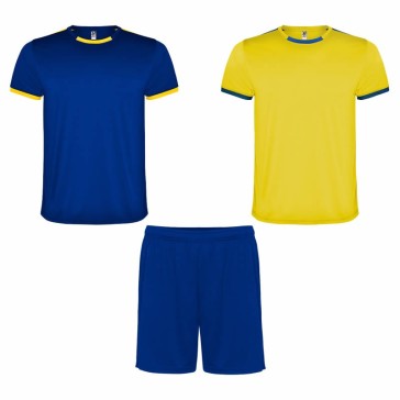 CONJUNTO 2 CAMISETAS Y PANTALÓN ROLY RACING AZUL ROYAL/AMARILLO