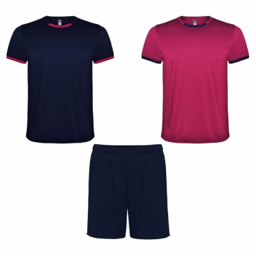 CONJUNTO 2 CAMISETAS Y PANTALÓN ROLY RACING AZUL MARINO/FUCSIA