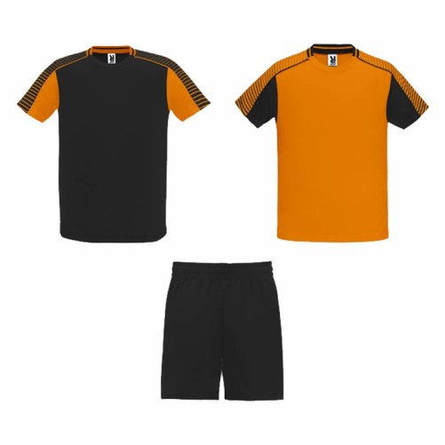 CONJUNTO 2 CAMISETAS Y PANTALÓN ROLY JUVE NEGRO/NARANJA