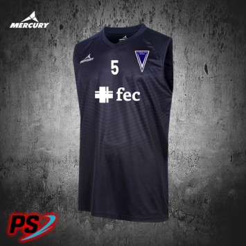 CAMISETA DE BALONCESTO DE JUEGO AZUL MARINO FEC ARAGÓN
