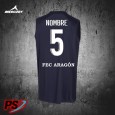 CAMISETA DE BALONCESTO DE JUEGO AZUL MARINO FEC ARAGÓN