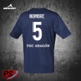 CAMISETA DE FÚTBOL DE JUEGO AZUL MARINO FEC ARAGÓN