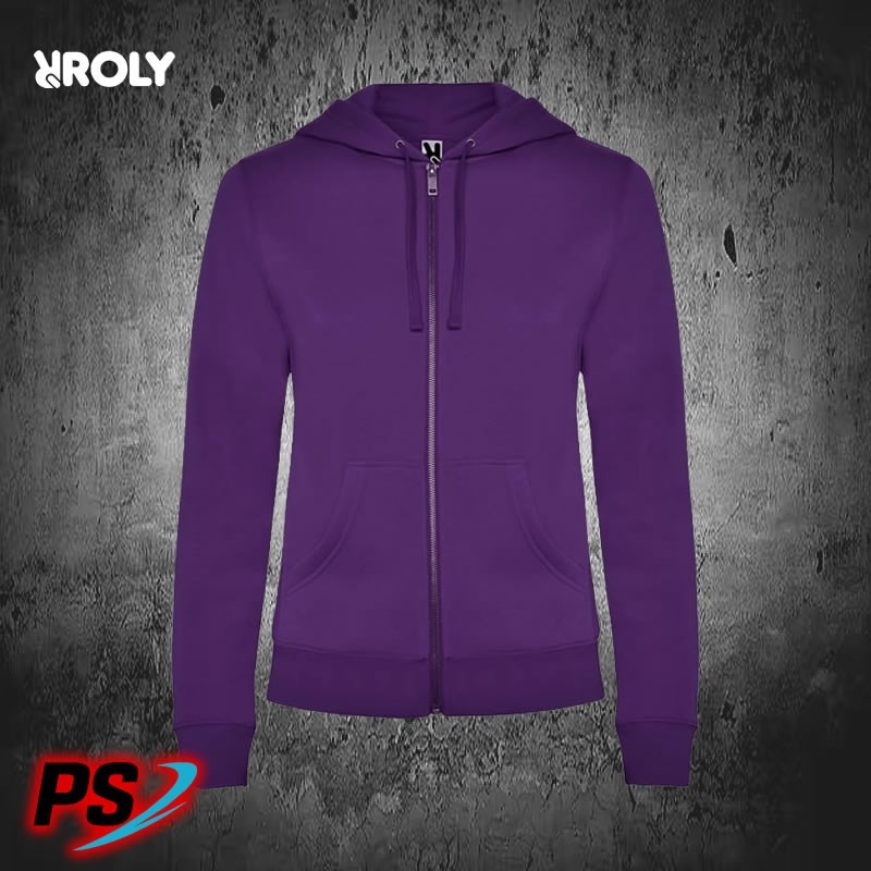 SUDADERA CON CAPUCHA DE MUJER ROLY VELETA PÚRPURA