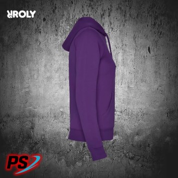 SUDADERA CON CAPUCHA DE MUJER ROLY VELETA PÚRPURA