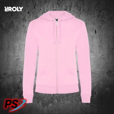 SUDADERA CON CAPUCHA DE MUJER ROLY VELETA ROSA CLARO