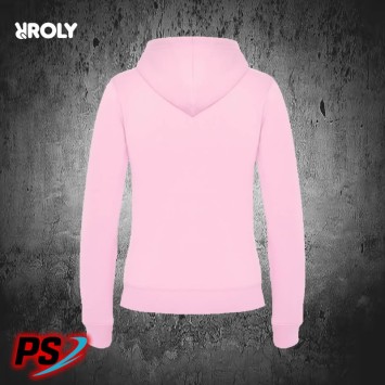 SUDADERA CON CAPUCHA DE MUJER ROLY VELETA ROSA CLARO