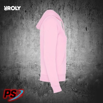 SUDADERA CON CAPUCHA DE MUJER ROLY VELETA ROSA CLARO