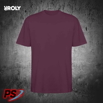 CAMISETA UNISEX OVERSIZE ROLY BULL ROJO CIRUELA