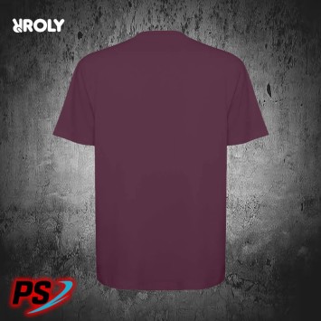 CAMISETA UNISEX OVERSIZE ROLY BULL ROJO CIRUELA