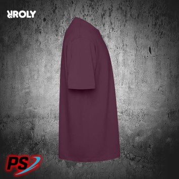 CAMISETA UNISEX OVERSIZE ROLY BULL ROJO CIRUELA