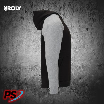 SUDADERA CON CAPUCHA ROLY BADET NEGRO / GRIS VIGORÉ