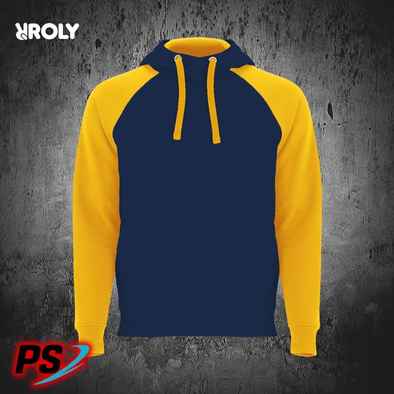SUDADERA CON CAPUCHA ROLY BADET AZUL COBALTO / AMARILLO GOLDEN SUDADERA CON CAPUCHA ROLY BADET AZUL COBALTO / AMARILLO GOLDEN