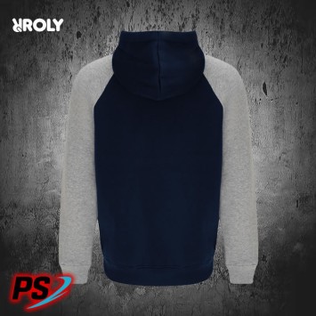 SUDADERA CON CAPUCHA ROLY BADET AZUL MARINO / GRIS VIGORÉ