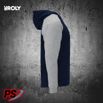 SUDADERA CON CAPUCHA ROLY BADET AZUL MARINO / GRIS VIGORÉ