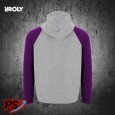 SUDADERA CON CAPUCHA ROLY BADET GRIS VIGORÉ / PÚRPURA SUDADERA CON CAPUCHA ROLY BADET GRIS VIGORÉ / PÚRPURA