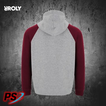 SUDADERA CON CAPUCHA ROLY BADET GRIS VIGORÉ / GRANATE