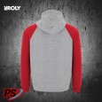 SUDADERA CON CAPUCHA ROLY BADET GRIS VIGORÉ / ROJO SUDADERA CON CAPUCHA ROLY BADET GRIS VIGORÉ / ROJO