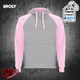 SUDADERA CON CAPUCHA ROLY BADET GRIS VIGORÉ / ROSA CLARO SUDADERA CON CAPUCHA ROLY BADET GRIS VIGORÉ / ROSA CLARO