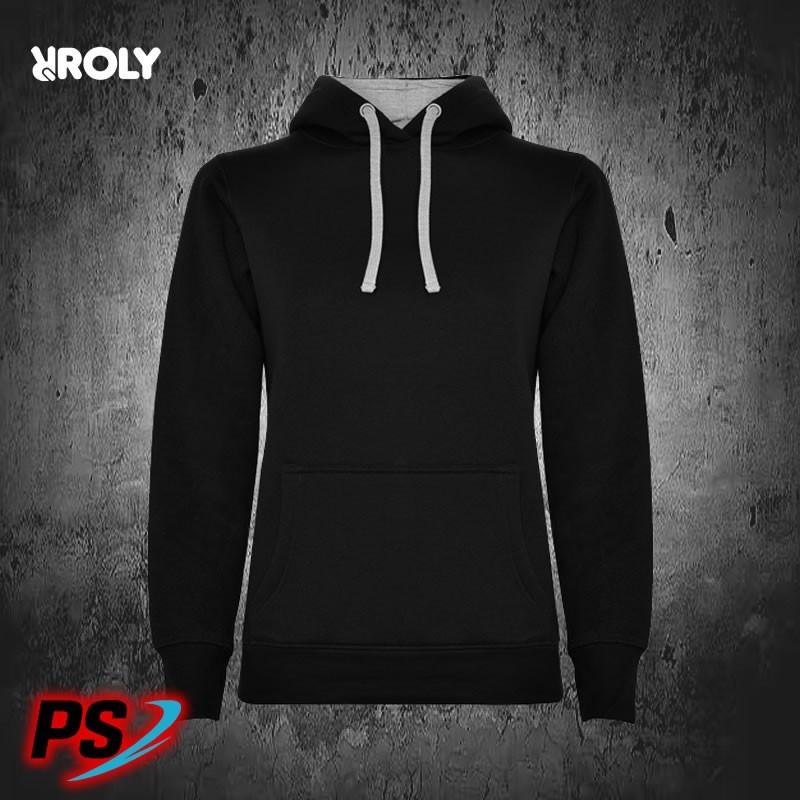 SUDADERA CON CAPUCHA ROLY URBAN WOMAN NEGRO / GRIS VIGORÉ