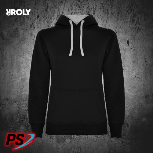 SUDADERA CON CAPUCHA ROLY URBAN WOMAN NEGRO / GRIS VIGORÉ