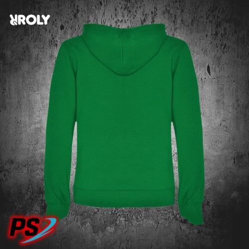 SUDADERA CON CAPUCHA ROLY URBAN WOMAN VERDE KELLY / BLANCO
