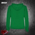 SUDADERA CON CAPUCHA ROLY URBAN WOMAN VERDE KELLY / BLANCO