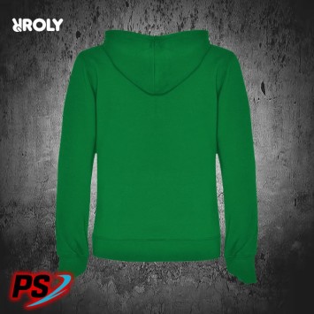 SUDADERA CON CAPUCHA ROLY URBAN WOMAN VERDE KELLY / BLANCO