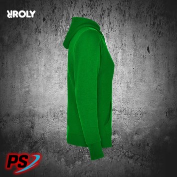 SUDADERA CON CAPUCHA ROLY URBAN WOMAN VERDE KELLY / BLANCO