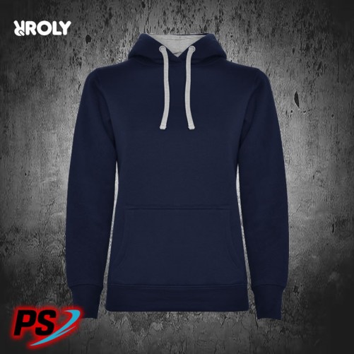 SUDADERA CON CAPUCHA ROLY URBAN WOMAN AZUL MARINO / GRIS VIGORÉ