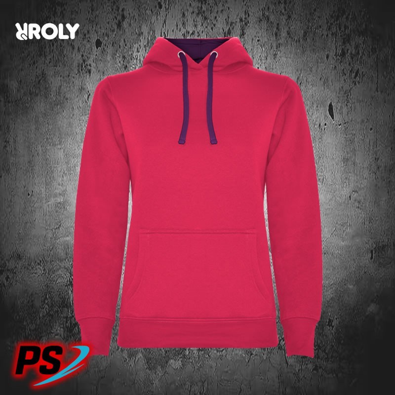 SUDADERA CON CAPUCHA ROLY URBAN WOMAN ROSETÓN / PÚRPURA