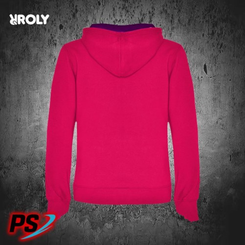 SUDADERA CON CAPUCHA ROLY URBAN WOMAN ROSETÓN / PÚRPURA
