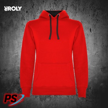 SUDADERA CON CAPUCHA ROLY URBAN WOMAN ROJO / NEGRO