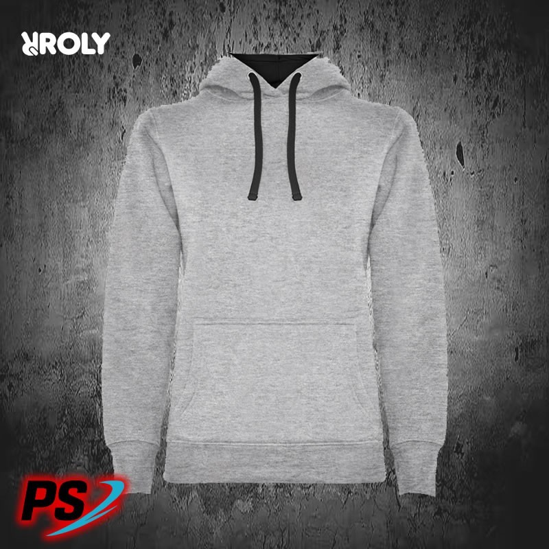SUDADERA CON CAPUCHA ROLY URBAN WOMAN GRIS VIGORÉ / NEGRO