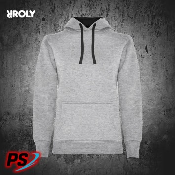SUDADERA CON CAPUCHA ROLY URBAN WOMAN GRIS VIGORÉ / NEGRO