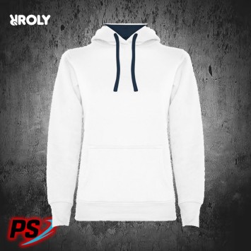SUDADERA CON CAPUCHA ROLY URBAN WOMAN BLANCO / AZUL MARINO