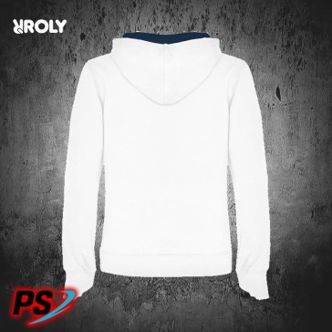 SUDADERA CON CAPUCHA ROLY URBAN WOMAN BLANCO / AZUL MARINO