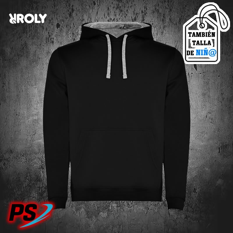 SUDADERA CON CAPUCHA ROLY URBAN NEGRO / GRIS VIGORÉ SUDADERA CON CAPUCHA ROLY URBAN NEGRO / GRIS VIGORÉ