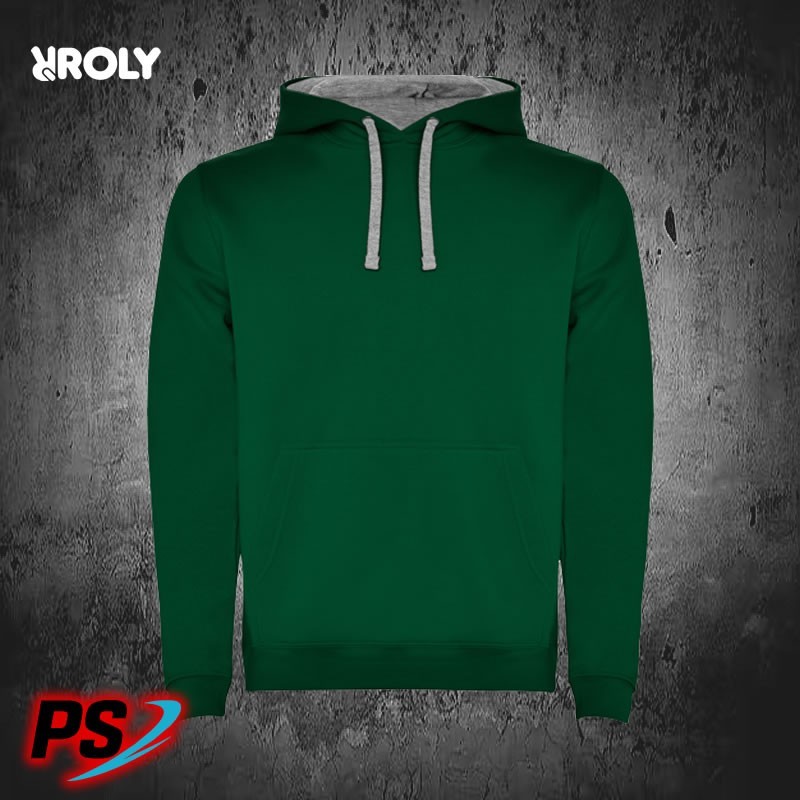 SUDADERA CON CAPUCHA ROLY URBAN VERDE BOTELLA / GRIS VIGORÉ
