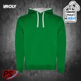 SUDADERA CON CAPUCHA ROLY URBAN VERDE KELLY / BLANCO