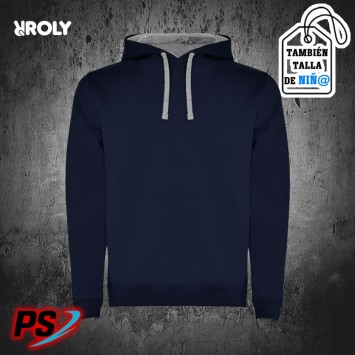 SUDADERA CON CAPUCHA ROLY URBAN AZUL MARINO / GRIS VIGORÉ