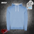 SUDADERA CON CAPUCHA ROLY URBAN AZUL CELESTE / BLANCO