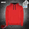 SUDADERA CON CAPUCHA ROLY URBAN ROJO/ NEGRO