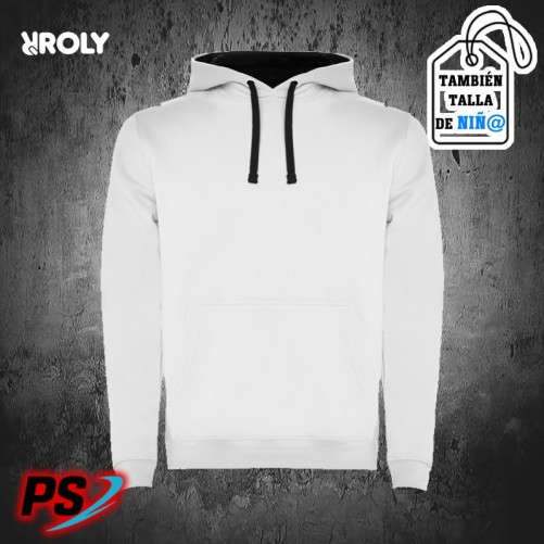 SUDADERA CON CAPUCHA ROLY URBAN BLANCO / MARINO