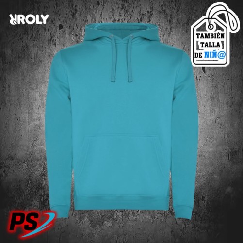 SUDADERA CON CAPUCHA ROLY URBAN AZUL TURQUESA