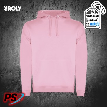 SUDADERA CON CAPUCHA ROLY URBAN ROSA CLARO