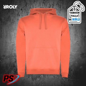 SUDADERA CON CAPUCHA ROLY URBAN CORAL