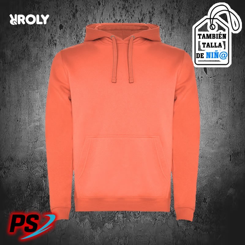 SUDADERA CON CAPUCHA ROLY URBAN CORAL