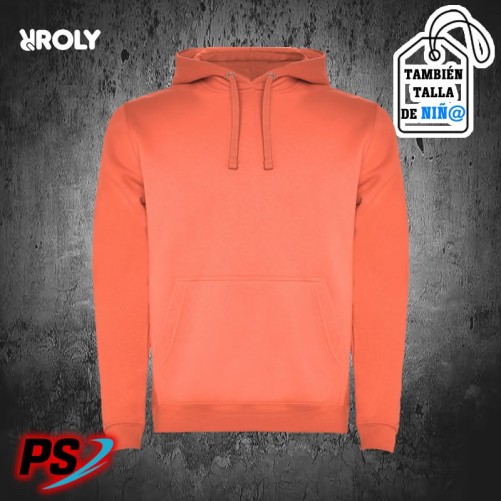 SUDADERA CON CAPUCHA ROLY URBAN CORAL