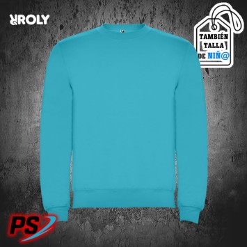 SUDADERA ROLY CLÁSICA AZUL TURQUESA