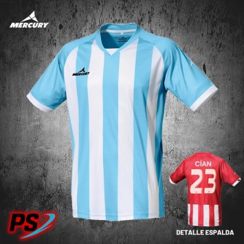 CAMISETA MERCURY CHAMPIONS CELESTE/BLANCO